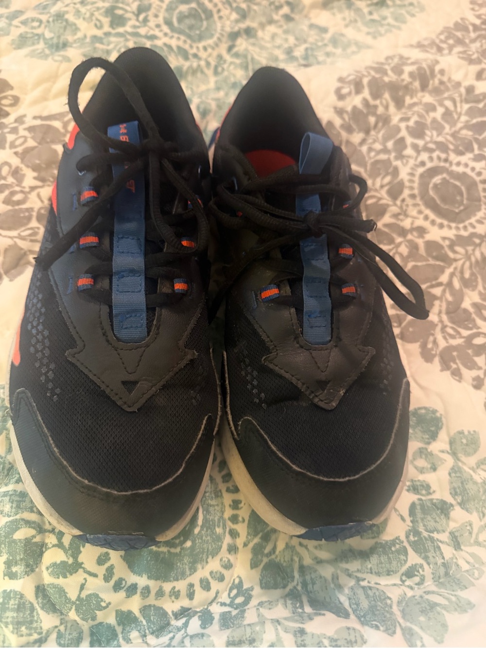 Under Armour Black Sneakers with Blue and Orange Trim